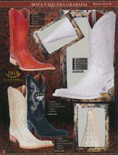 El General Ostrich/Caiman Print Mens Leather Cowboy Boots Diff 
