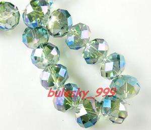 20pcs Faceted Glass Crystal Rondelle Bead18mm Colorized  