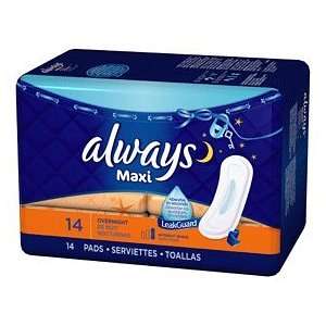  Always Maxi Overnight Non wing, Size 12x14 Health 