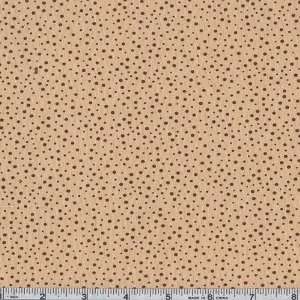  45 Wide Coffee House Sprinkles Brown Fabric By The Yard 