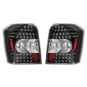  07 11 Dodge Caliber Black LED Tail Lights Automotive
