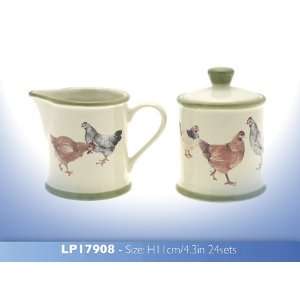  Happy Hens Sugar & Cream POT  (LP17908) [Kitchen & Home 