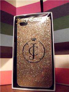 JUICY COUTURE GLITTER HARD iPHONE 4S & 4 COVER CASE GOLD INTL SHIP 