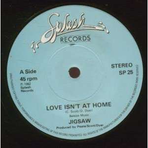   LOVE ISNT AT HOME 7 INCH (7 VINYL 45) UK SPLASH 1982 JIGSAW Music