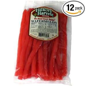 Hickory Harvest Watermelon Licorice Twist, 8 Ounce Bags (Pack of 12 