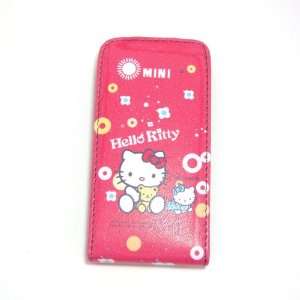  hello kitty red baby flip leather case for iphone 4 4G 