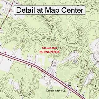   Topographic Quadrangle Map   Gloucester, Virginia (Folded/Waterproof