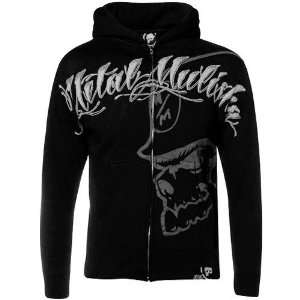 Metal Mulisha Black Killagraphy Full Zip Hoody Sweatshirt (Large 
