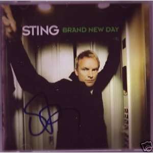  STING signed *BRAND NEW DAY* CD COVER W/PROOF +COA 