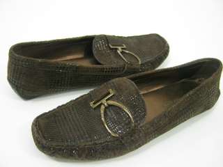 ANNE KLEIN Brown Suede Flats Loafers Shoes Sz 6.5  