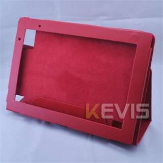   Magnetio Leather Cover Case Pouch For Acer Iconia Tab A500 Tablet Red