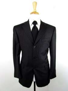 black pinstripe DANIEL CREMIEUX jacket blazer sport coat LORO PIANA 