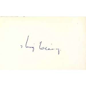  King Clancy Autographed 3x5 Card   Toronto Maple Leafs   James 