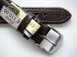 Fluco brown Louisiana alligator leather watch band 18mm  
