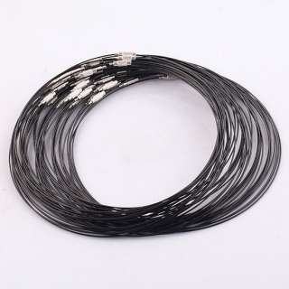 Fastener Stainless Wire Cable 1MM Steel Chain Charm Cord Necklace