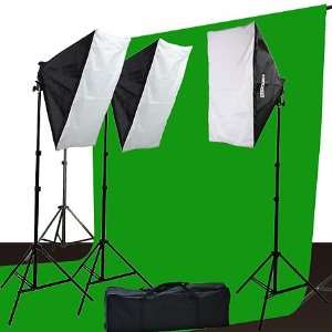  Green Screen Kit 2400 WattSoftbox Video Lighting Kit Photo Studio 