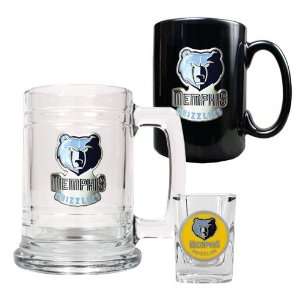  Memphis Grizzlies Bar Set   15 oz Tankard 15 oz Ceramic 