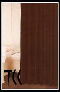 Waverly Linen Stripe Espresso Fabric Shower Curtain  