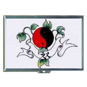  Yin and Yang Lovely Tattoo Art ID Holder, Cigarette Case 