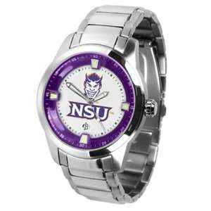  Northwestern State Demons NSU NCAA Mens Titan Steel Watch 