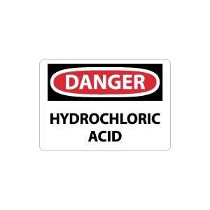  OSHA DANGER Hydrochloric Acid Safety Sign