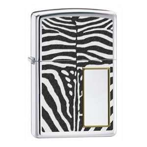 Zebra Print Personalized Zippo Lighter 