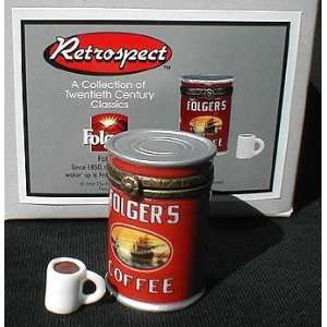  Porcelain Hinged Box (PHB)   Folgers Coffee Can with 