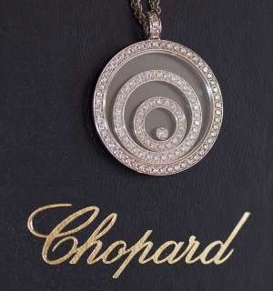 NEW Chopard LARGE 18K Happy Spirit Diamond Necklace 1.97ct   Retail ~$ 