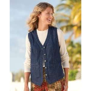 Orvis Womens Vintage Denim™ Five Button Vest 