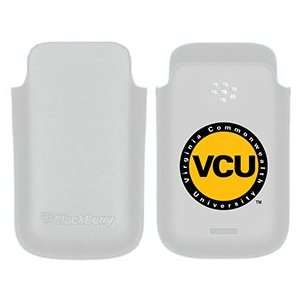  VCU Logo on BlackBerry Leather Pocket Case  Players 
