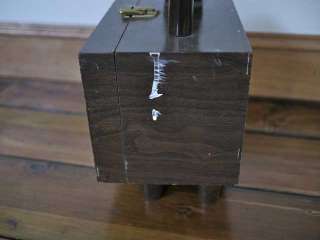 Vintage 50s Wood Grain ESQUIRE Shoe Polish Care Chest Box Stand  