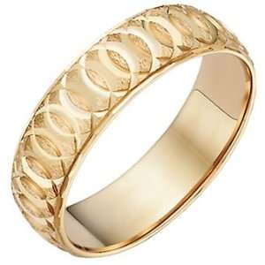  936MW 6.00 Millimeters 18Kt Yellow Gold Circles of Love Wedding Band 