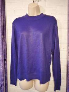 Purple Mock Neck Sweater ~ TR BENTLEY ~ Size M  