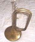 Antique brass Natural Horn in trumpet form, manufactured in Paris 