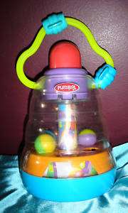 PLAYSKOOL PUSH SPINNER COLOR BALLS BEE HIVE BABY TOY  