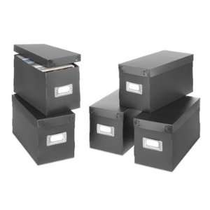  CD Boxes by Whitmor   Set of 5   Black