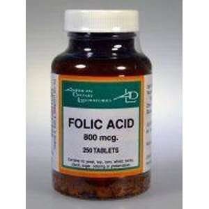  American Dietary Labs   Folic Acid 800 mcg 250 tabs Health 