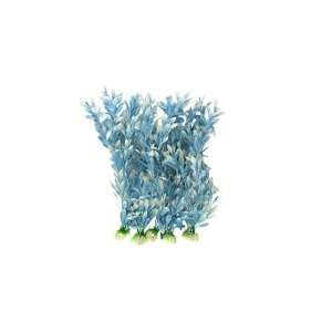  Como Vivid Blue Plastic Plants Grass Aquarium Decoration 