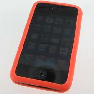   iPhone 3G Silicone Case with Circular Lines   Orange Electronics