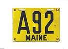 frameable poster of 1912 maine motorcycle license plate poster
