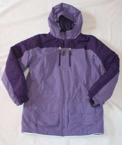 LANDS END Girls Purple Winter Coat Jacket XL 16 Parka Long Snow Suit 
