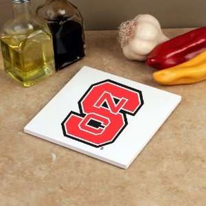 North Carolina State Wolfpack White 5.75 Square Absorbent Stone 