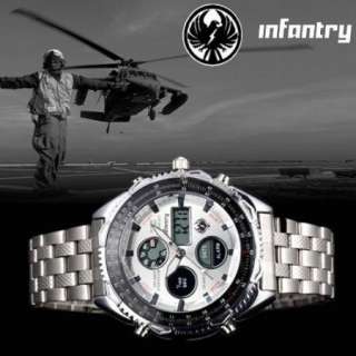 New Silver Version Mens Army Military Captain USA Corps Steel Sports 