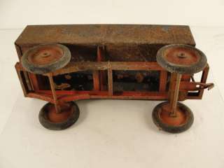 Antique Buddy L & Keystone 1920s Pressed Steel Wagon or Cart Very 