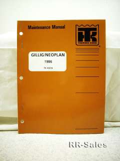 Thermo King GILLIG NEOPLAN Trane GB Maintenance Manual  
