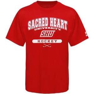  Russell Sacred Heart Pioneers Red Hockey T shirt Sports 