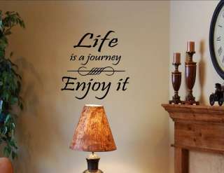 LIFE IS A JOURNEY Vinyl wall lettering sayings words decals art  