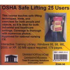  OSHA Safe Lifting, 25 Users (9781594912122) Daniel Farb 