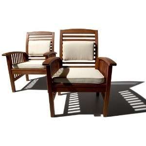 ALL WEATHER OUTDOOR PATIO DECK HARDWOOD ARM CHAIR  