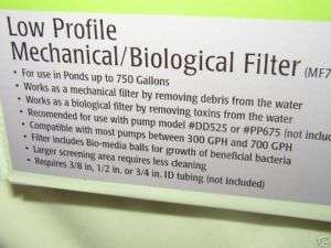 Pump Biological Mechanical Filter 750 Gallon Ponds NIB  